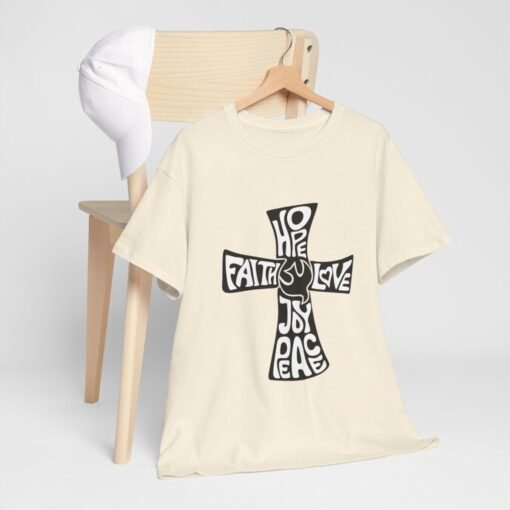 Faith Hope and Love Printed Tee - Unisex Heavy Cotton T-Shirt - Casual Wear - Image 171