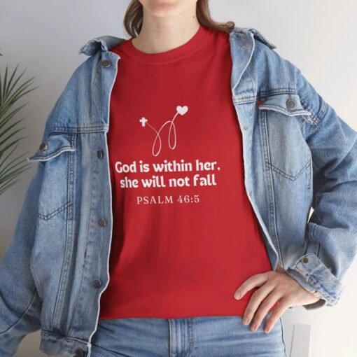 God is Within Her Unisex Tee - Graphic Printed Tshirt, Religious Cotton Top - Image 266