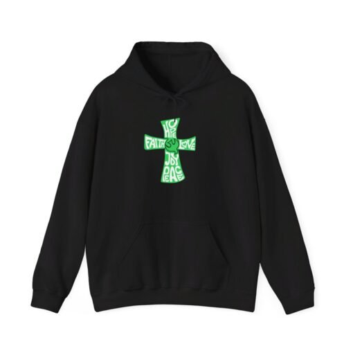 Hope Faith and Love Hoodie – Religious Apparel for Men & Women - Image 2