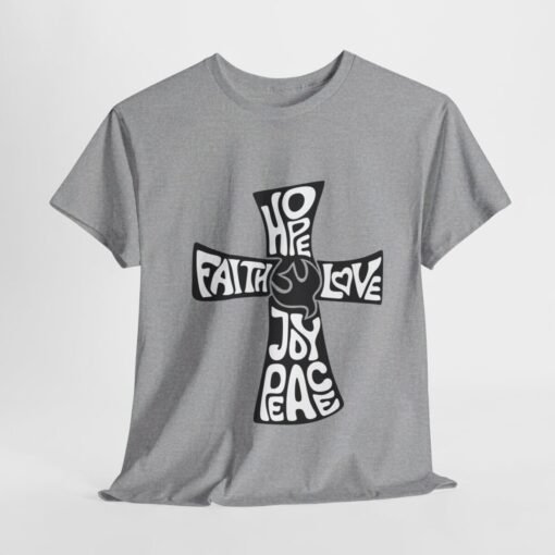 Faith Hope and Love Printed Tee - Unisex Heavy Cotton T-Shirt - Casual Wear - Image 142