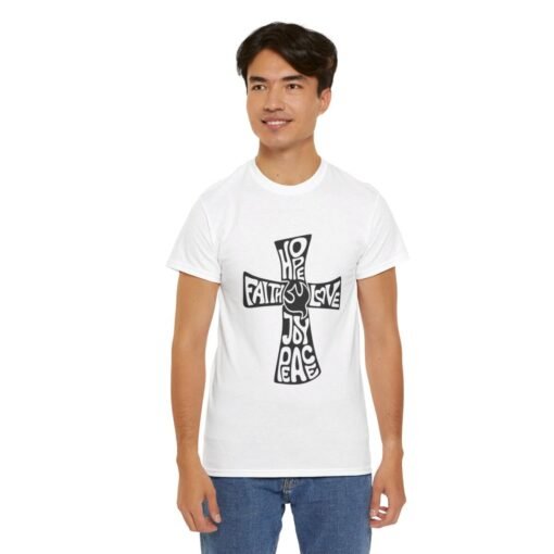 Faith Hope and Love Printed Tee - Unisex Heavy Cotton T-Shirt - Casual Wear