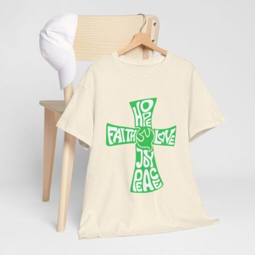 Faith Hope and Love Printed Tee - Unisex Heavy Cotton T-Shirt - Casual Wear - Unique Graphic Tee - Image 198