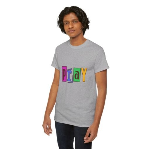 Pray Printed Tee - Unisex Heavy Cotton T-Shirt - Casual Wear - Religious tee - Image 209