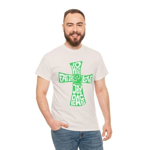 Faith Hope and Love Printed Tee - Unisex Heavy Cotton T-Shirt - Casual Wear - Unique Graphic Tee - Image 149