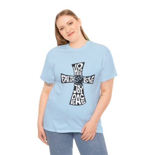 Faith Hope and Love Printed Tee - Unisex Heavy Cotton T-Shirt - Casual Wear - Image 283