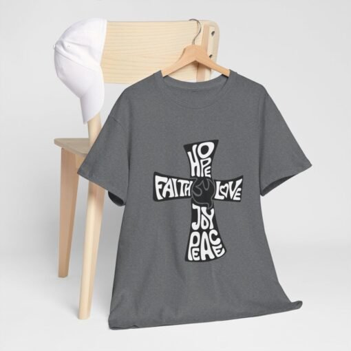 Faith Hope and Love Printed Tee - Unisex Heavy Cotton T-Shirt - Casual Wear - Image 225