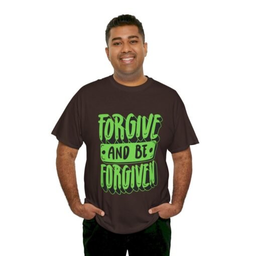 Forgive and Be Forgiven Printed Tee - Unisex Heavy Cotton T-Shirt - Casual Wear - Image 98