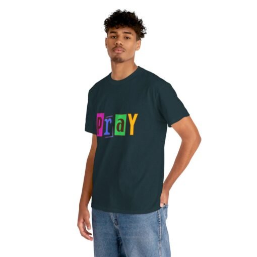 Pray Printed Tee - Unisex Heavy Cotton T-Shirt - Casual Wear - Religious tee - Image 339