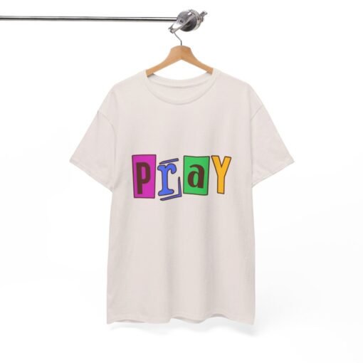 Pray Printed Tee - Unisex Heavy Cotton T-Shirt - Casual Wear - Religious tee - Image 143