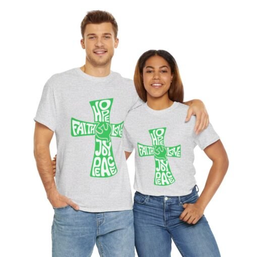 Faith Hope and Love Printed Tee - Unisex Heavy Cotton T-Shirt - Casual Wear - Unique Graphic Tee - Image 106