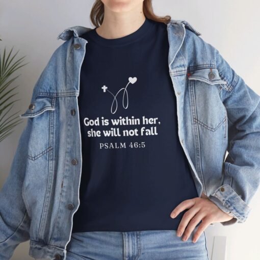 God is Within Her Unisex Tee - Graphic Printed Tshirt, Religious Cotton Top - Image 212