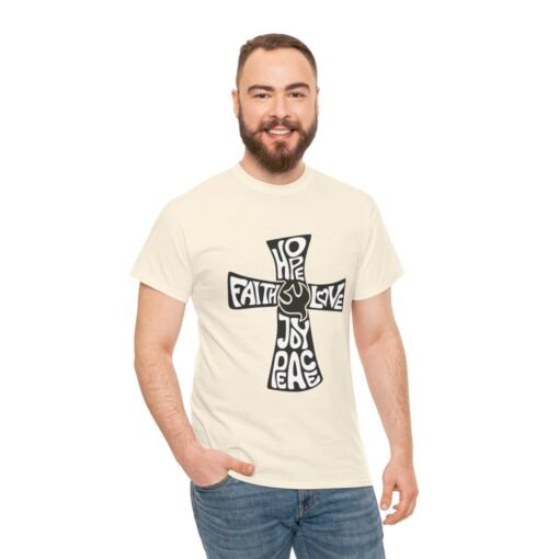 Faith Hope and Love Printed Tee - Unisex Heavy Cotton T-Shirt - Casual Wear - Image 176