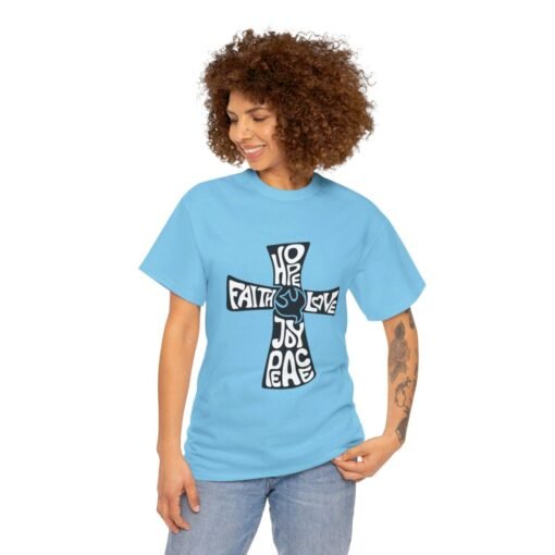 Faith Hope and Love Printed Tee - Unisex Heavy Cotton T-Shirt - Casual Wear - Image 255