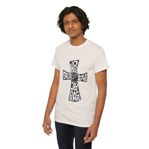 Faith Hope and Love Printed Tee - Unisex Heavy Cotton T-Shirt - Casual Wear - Image 128