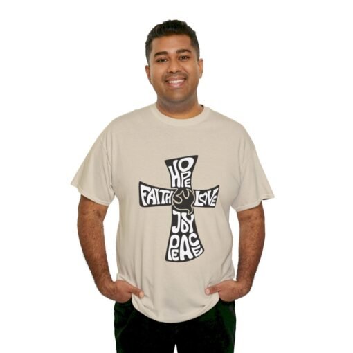 Faith Hope and Love Printed Tee - Unisex Heavy Cotton T-Shirt - Casual Wear - Image 99