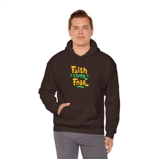 Faith Over Fear Printed Hoodie - Cozy Printed Hoodie - Unisex Heavy Blend Hooded Sweatshirt - Casual Wear - Image 23