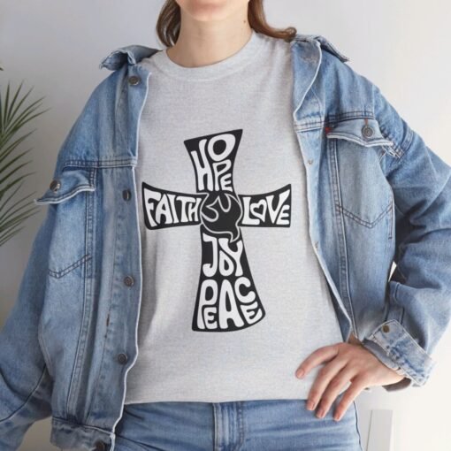 Faith Hope and Love Printed Tee - Unisex Heavy Cotton T-Shirt - Casual Wear - Image 77