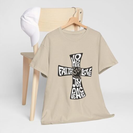 Faith Hope and Love Printed Tee - Unisex Heavy Cotton T-Shirt - Casual Wear - Image 90