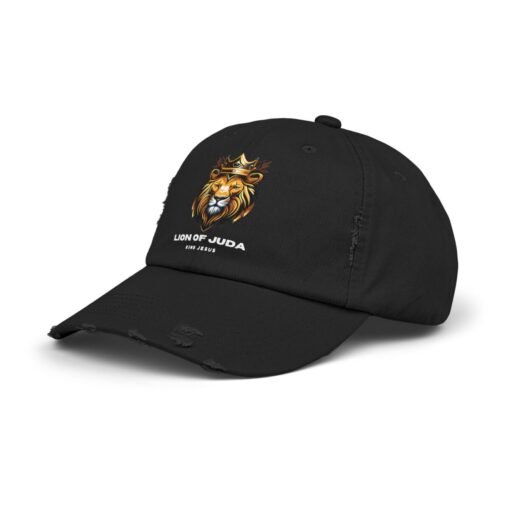 Lion of Juda Unisex Distressed Cap - Image 2