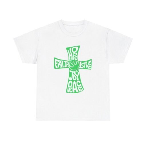 Faith Hope and Love Printed Tee - Unisex Heavy Cotton T-Shirt - Casual Wear - Unique Graphic Tee - Image 29