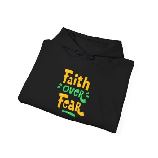 Faith Over Fear Printed Hoodie - Cozy Printed Hoodie - Unisex Heavy Blend Hooded Sweatshirt - Casual Wear - Image 5