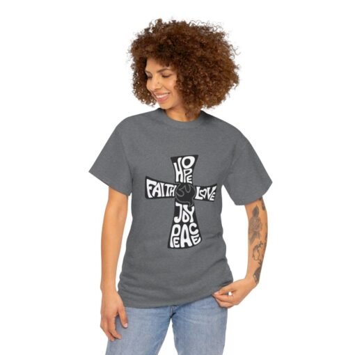 Faith Hope and Love Printed Tee - Unisex Heavy Cotton T-Shirt - Casual Wear - Image 228