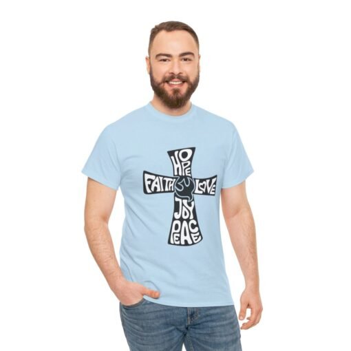 Faith Hope and Love Printed Tee - Unisex Heavy Cotton T-Shirt - Casual Wear - Image 284