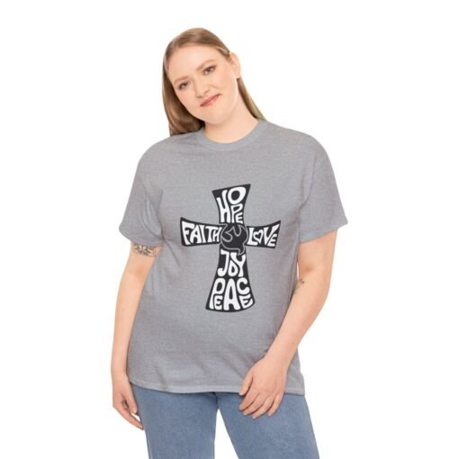 Faith Hope and Love Printed Tee - Unisex Heavy Cotton T-Shirt - Casual Wear - Image 148