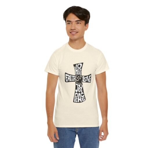 Faith Hope and Love Printed Tee - Unisex Heavy Cotton T-Shirt - Casual Wear - Image 163