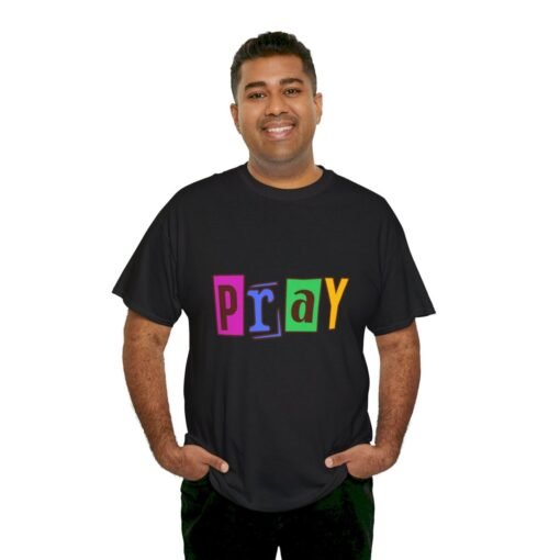 Pray Printed Tee - Unisex Heavy Cotton T-Shirt - Casual Wear - Religious tee - Image 18