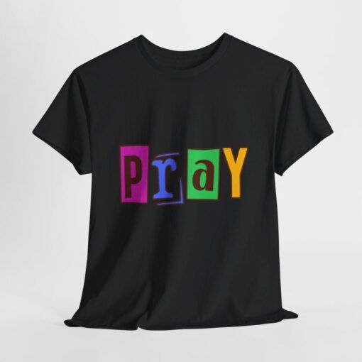 Pray Printed Tee - Unisex Heavy Cotton T-Shirt - Casual Wear - Religious tee - Image 7