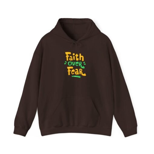 Faith Over Fear Printed Hoodie - Cozy Printed Hoodie - Unisex Heavy Blend Hooded Sweatshirt - Casual Wear - Image 15