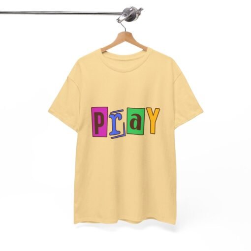 Pray Printed Tee - Unisex Heavy Cotton T-Shirt - Casual Wear - Religious tee - Image 170