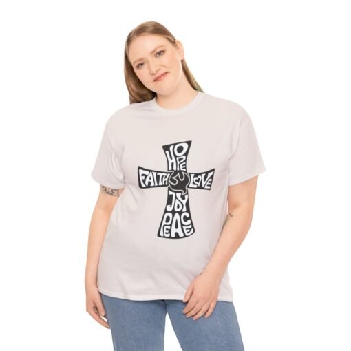 Faith Hope and Love Printed Tee - Unisex Heavy Cotton T-Shirt - Casual Wear - Image 121