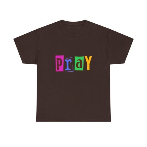 Pray Printed Tee - Unisex Heavy Cotton T-Shirt - Casual Wear - Religious tee - Image 245