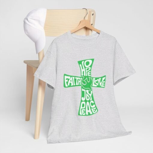 Faith Hope and Love Printed Tee - Unisex Heavy Cotton T-Shirt - Casual Wear - Unique Graphic Tee - Image 90