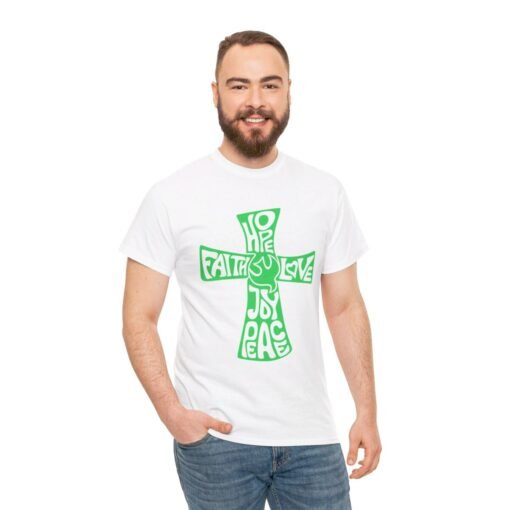 Faith Hope and Love Printed Tee - Unisex Heavy Cotton T-Shirt - Casual Wear - Unique Graphic Tee - Image 41