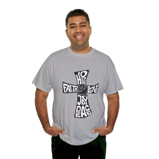 Faith Hope and Love Printed Tee - Unisex Heavy Cotton T-Shirt - Casual Wear - Image 153