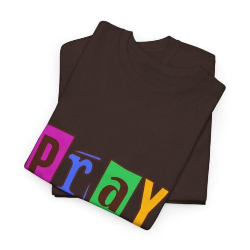 Pray Printed Tee - Unisex Heavy Cotton T-Shirt - Casual Wear - Religious tee - Image 249