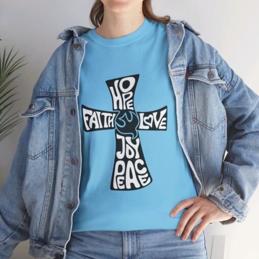 Faith Hope and Love Printed Tee - Unisex Heavy Cotton T-Shirt - Casual Wear - Image 266