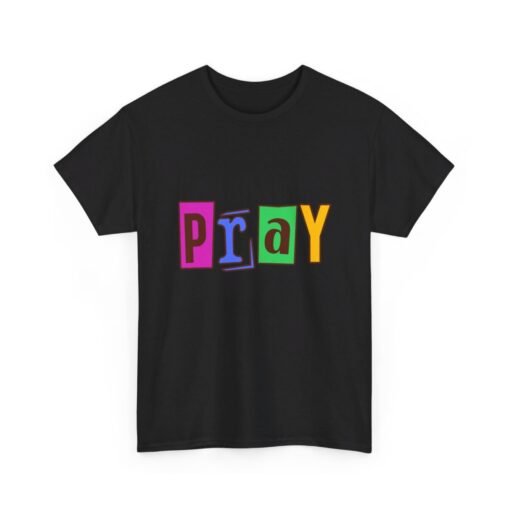 Pray Printed Tee - Unisex Heavy Cotton T-Shirt - Casual Wear - Religious tee - Image 4