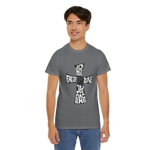 Faith Hope and Love Printed Tee - Unisex Heavy Cotton T-Shirt - Casual Wear - Image 217