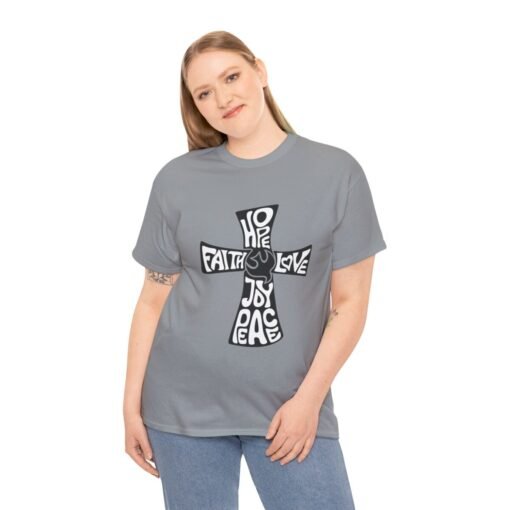 Faith Hope and Love Printed Tee - Unisex Heavy Cotton T-Shirt - Casual Wear - Image 202