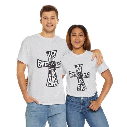 Faith Hope and Love Printed Tee - Unisex Heavy Cotton T-Shirt - Casual Wear - Image 78