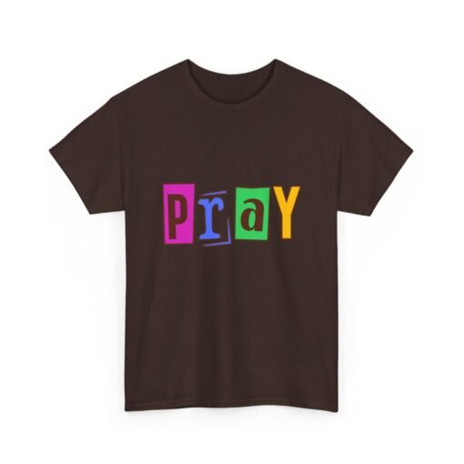 Pray Printed Tee - Unisex Heavy Cotton T-Shirt - Casual Wear - Religious tee - Image 247