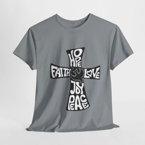 Faith Hope and Love Printed Tee - Unisex Heavy Cotton T-Shirt - Casual Wear - Image 196