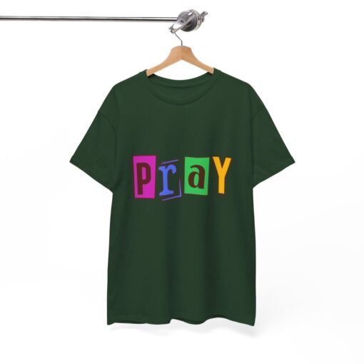 Pray Printed Tee - Unisex Heavy Cotton T-Shirt - Casual Wear - Religious tee - Image 305