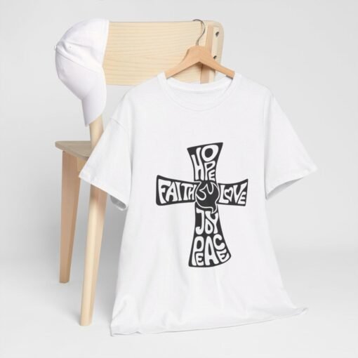 Faith Hope and Love Printed Tee - Unisex Heavy Cotton T-Shirt - Casual Wear - Image 9