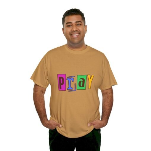 Pray Printed Tee - Unisex Heavy Cotton T-Shirt - Casual Wear - Religious tee - Image 234