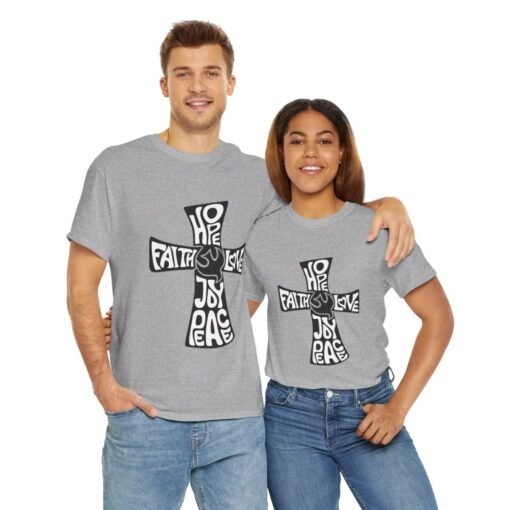 Faith Hope and Love Printed Tee - Unisex Heavy Cotton T-Shirt - Casual Wear - Image 159